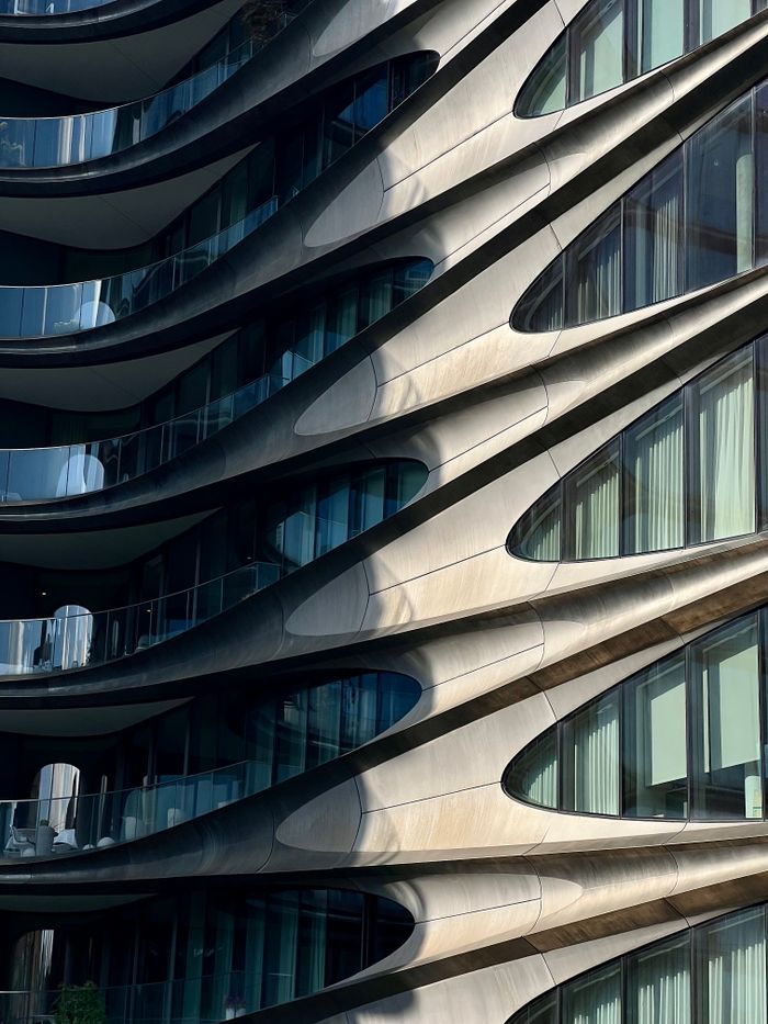 The Art of Drawing Readers In: Your attractive post title goes here Close-up of futuristic building design in New York City.